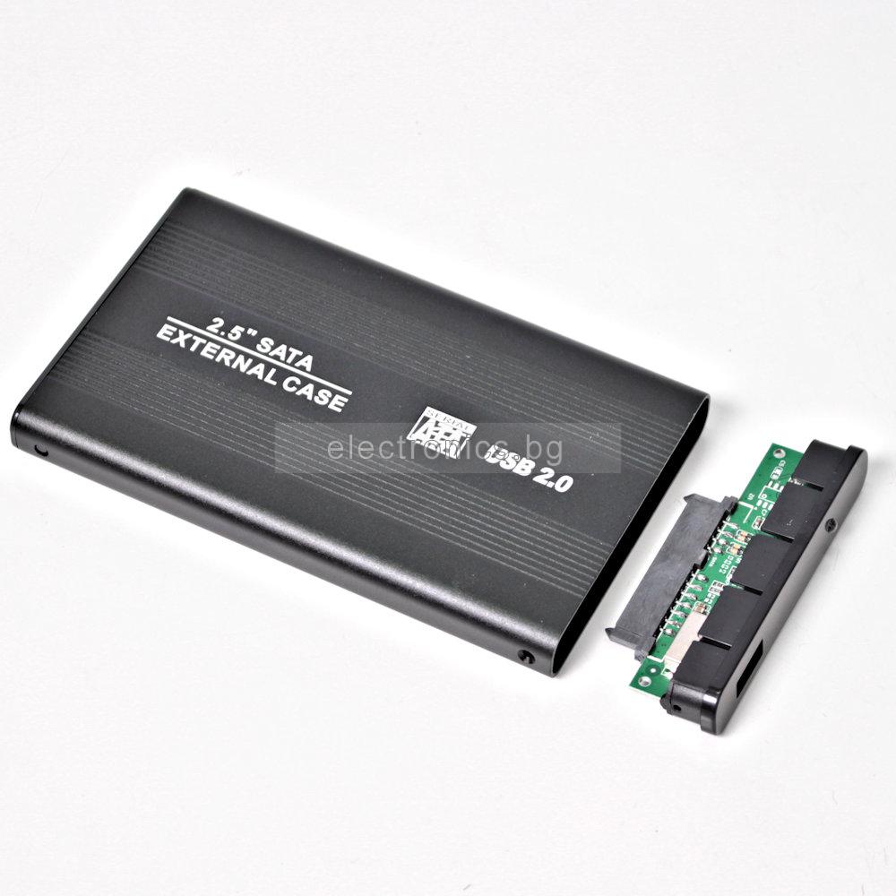 Кутия за външен хард диск SATA 2.5\" HDD, USB 2.0