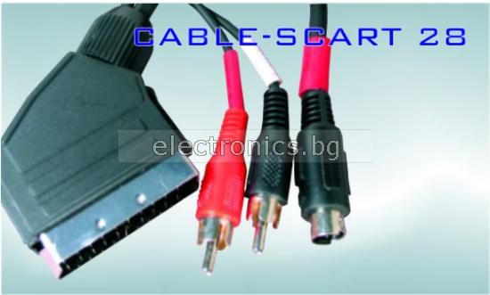Аудио видео кабел SCART - SVHS+2XRCA, 1.5 метра