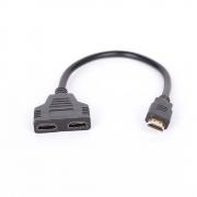Разклонител на HDMI мъжки - 2 X HDMI женски, 0.20 метра, черен
